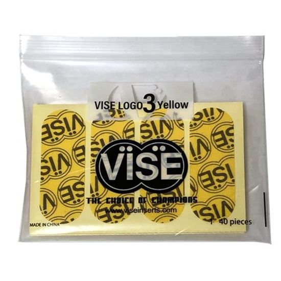 Picture of VISE Pre-Cut Logo Tape Yellow #3 Quick Release 1" - 40 Pieces
