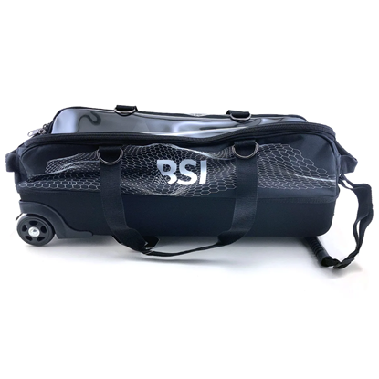 Picture of BSI Hard Base 3 Ball Triple Roller Tote Black Bowling Bag