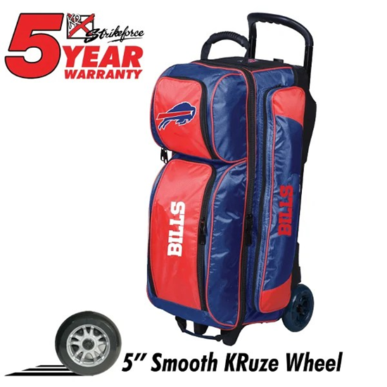 Picture of KR Buffalo Bills Premium 3 Ball Triple Roller NFL Bowling Bag