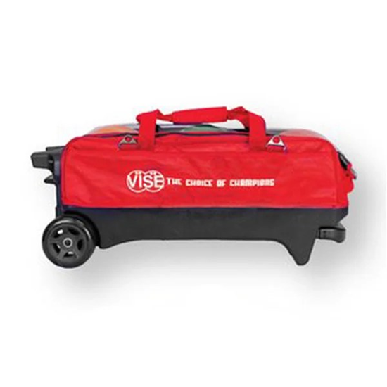 Picture of VISE 3 Ball Triple Tote Tournament Roller Red Bowling Bag