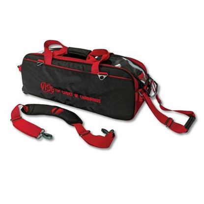 Picture of VISE 3 Ball Triple Tote Black Red Bowling Bag